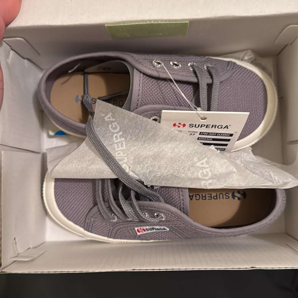 NWT Superga Toddler gray Tennis Shoes Size 10.5